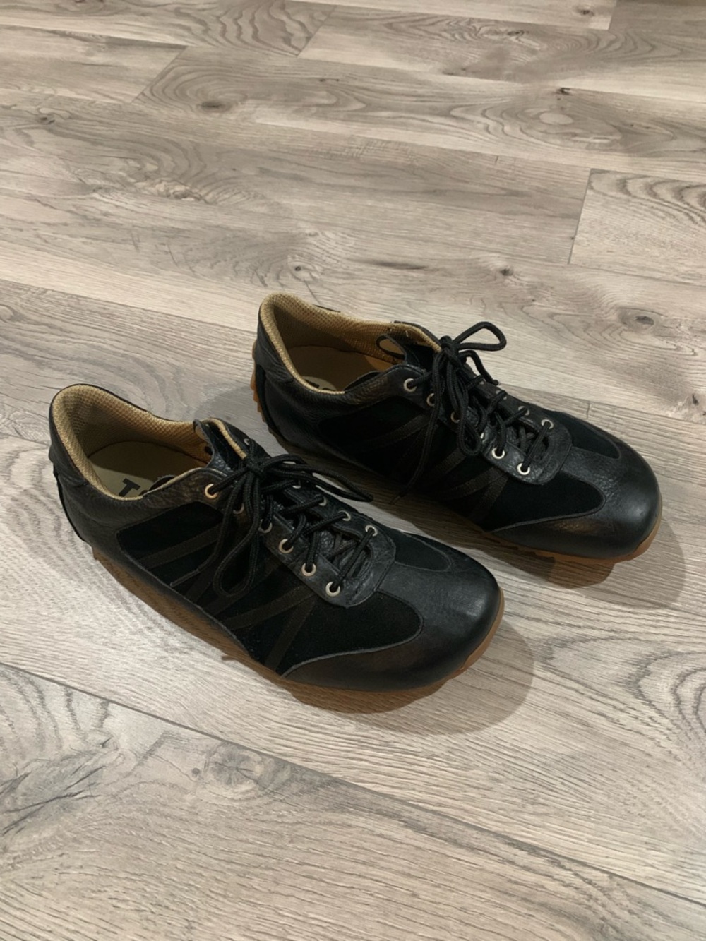 Tsubo Black and Brown Men's Lace-Up Sneakers